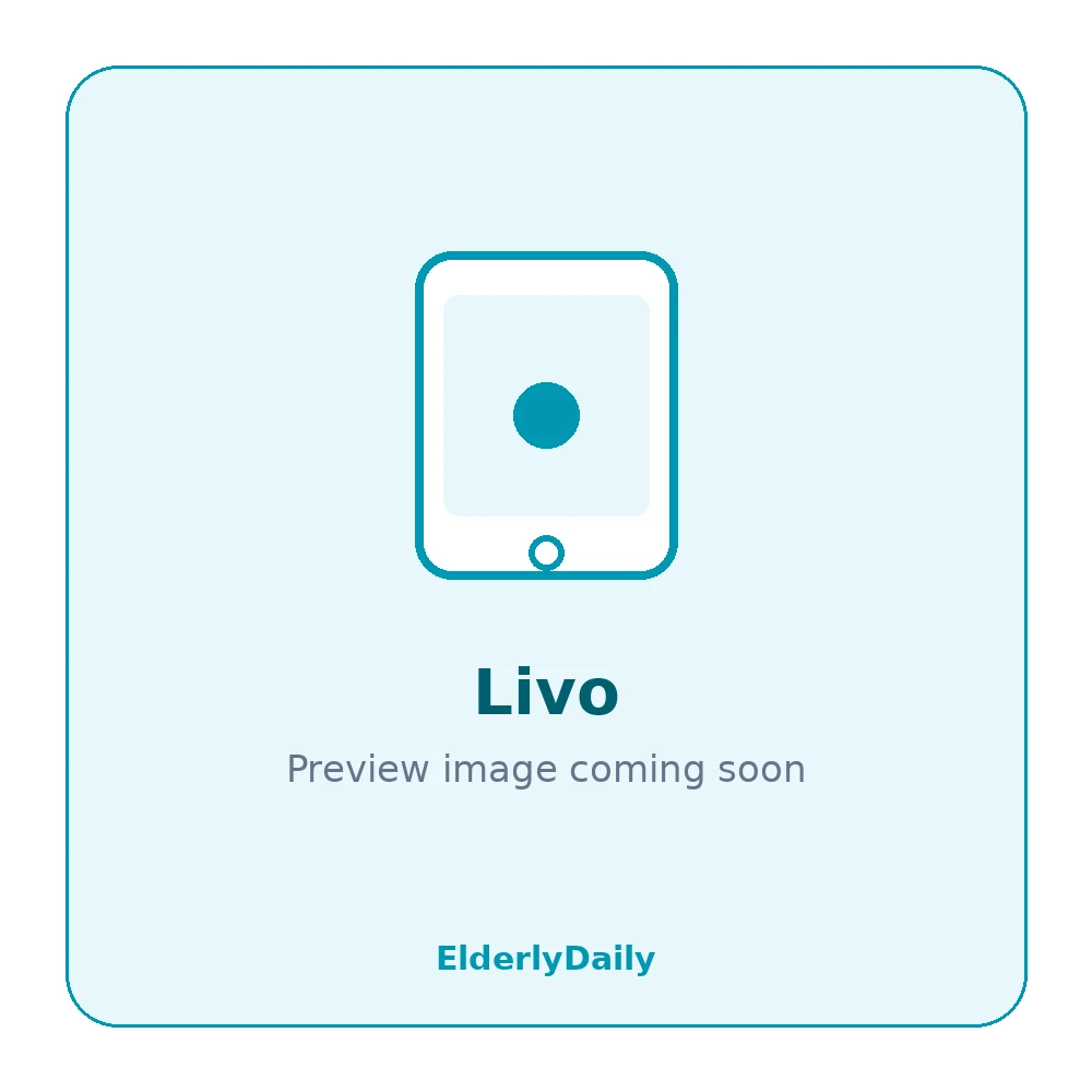 Chair Yoga for Seniors by Livo app with large text and voice-friendly controls