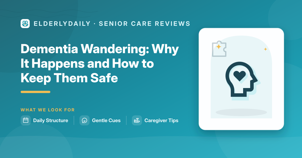 Keeping a person with dementia who wanders safe at home