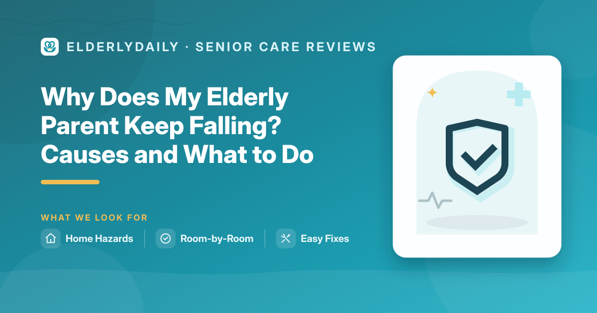 Home fall-prevention concept for an elderly parent
