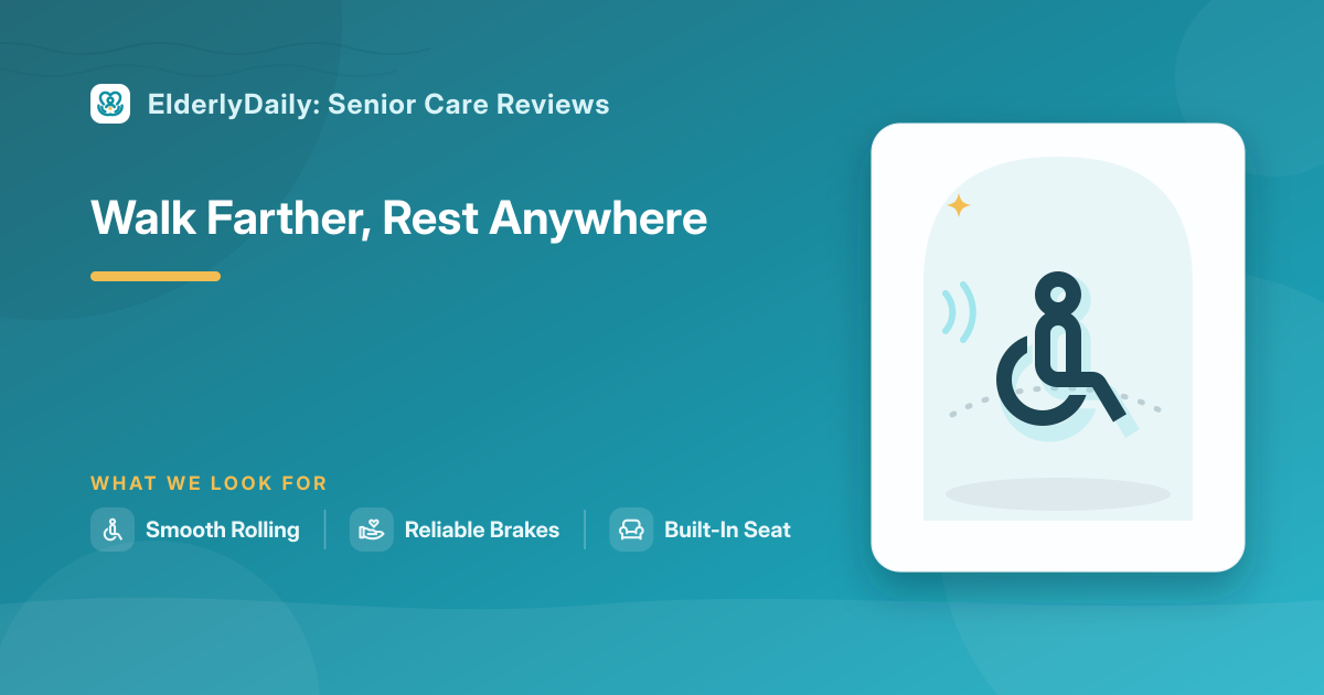 Illustrated review cover — Best Rollators for Seniors
